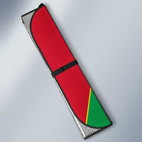 Guinea Bissau Auto Sun Shade with Red Green Yellow Stripe Design and Black Star - Wonder Print Shop