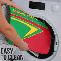 Guinea Bissau Bathroom Set with Red Green Yellow Stripe Design and Black Star - Wonder Print Shop