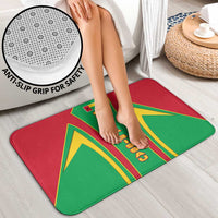 Guinea Bissau Bathroom Set with Red Green Yellow Stripe Design and Black Star - Wonder Print Shop