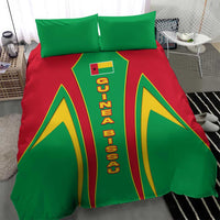 Guinea Bissau Bedding Set with Red Green Yellow Stripe Design and Black Star - Wonder Print Shop