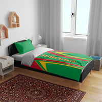 Guinea Bissau Bedding Set with Red Green Yellow Stripe Design and Black Star - Wonder Print Shop