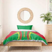 Guinea Bissau Bedding Set with Red Green Yellow Stripe Design and Black Star - Wonder Print Shop