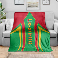 Guinea Bissau Blanket with Red Green Yellow Stripe Design and Black Star - Wonder Print Shop