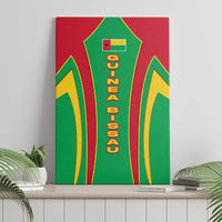 Guinea Bissau Canvas Wall Art with Red Green Yellow Stripe Design and Black Star - Wonder Print Shop