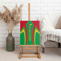 Guinea Bissau Canvas Wall Art with Red Green Yellow Stripe Design and Black Star - Wonder Print Shop