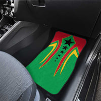Guinea Bissau Car Mats with Red Green Yellow Stripe Design and Black Star - Wonder Print Shop
