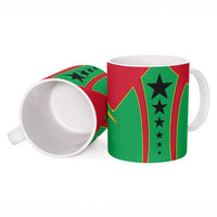 Guinea Bissau Ceramic Mug with Red Green Yellow Stripe Design and Black Star - Wonder Print Shop