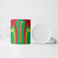 Guinea Bissau Ceramic Mug with Red Green Yellow Stripe Design and Black Star - Wonder Print Shop