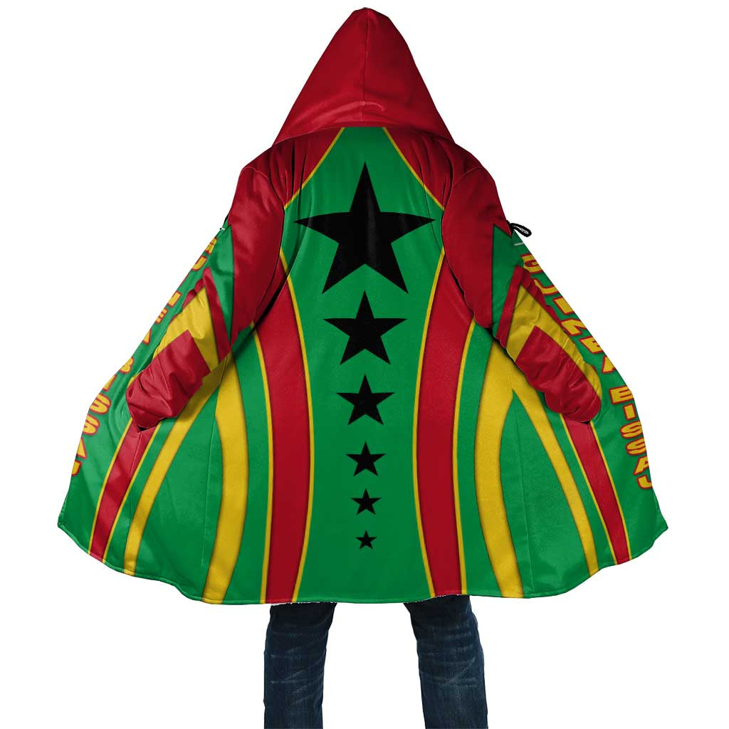 Guinea Bissau Cloak with Red Green Yellow Stripe Design and Black Star - Wonder Print Shop