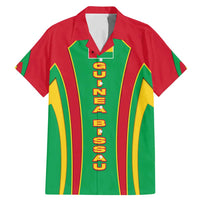 Guinea Bissau Family Matching Mermaid Dress and Hawaiian Shirt with Red Green Yellow Stripe Design and Black Star - Wonder Print Shop