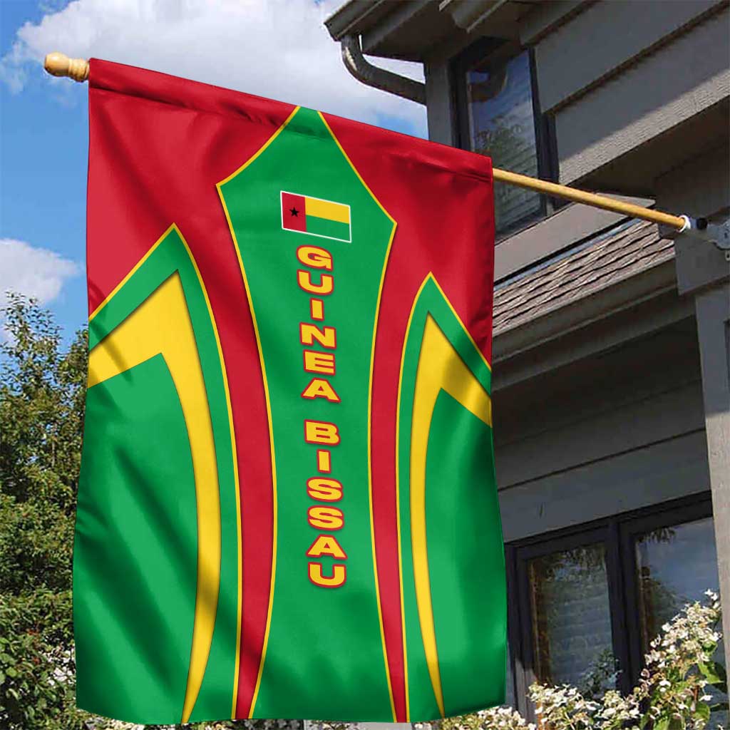 Guinea Bissau Garden Flag with Red Green Yellow Stripe Design and Black Star - Wonder Print Shop