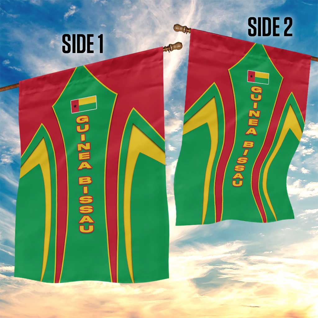 Guinea Bissau Garden Flag with Red Green Yellow Stripe Design and Black Star - Wonder Print Shop