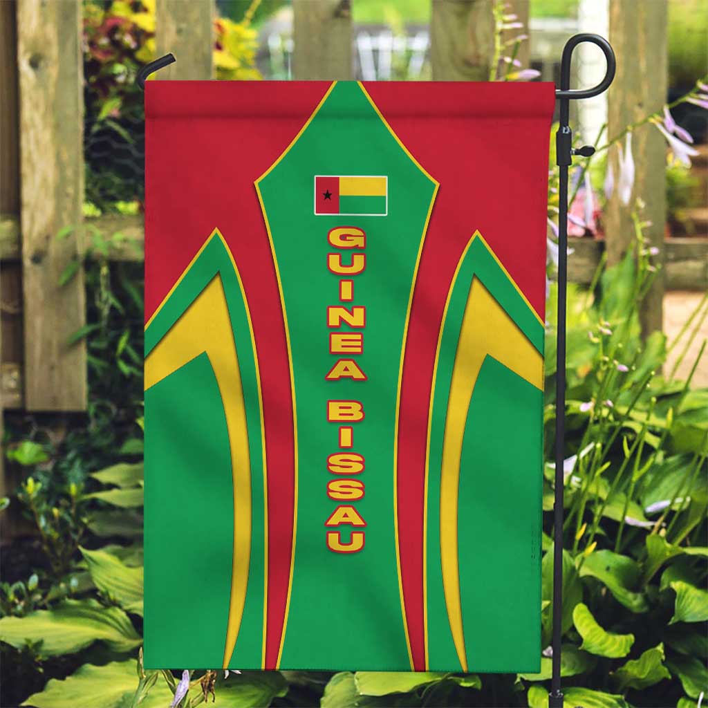 Guinea Bissau Garden Flag with Red Green Yellow Stripe Design and Black Star - Wonder Print Shop