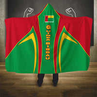 Guinea Bissau Hooded Blanket with Red Green Yellow Stripe Design and Black Star - Wonder Print Shop