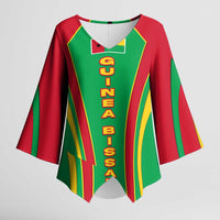 Guinea Bissau Kimono Sleeve Blouse with Red Green Yellow Stripe Design and Black Star - Wonder Print Shop