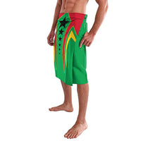 Guinea Bissau Lavalava with Red Green Yellow Stripe Design and Black Star - Wonder Print Shop
