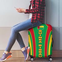 Guinea Bissau Luggage Cover with Red Green Yellow Stripe Design and Black Star - Wonder Print Shop