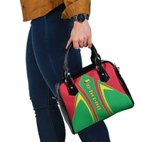 Guinea Bissau Shoulder Handbag with Red Green Yellow Stripe Design and Black Star - Wonder Print Shop
