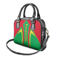 Guinea Bissau Shoulder Handbag with Red Green Yellow Stripe Design and Black Star - Wonder Print Shop