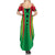 Guinea Bissau Summer Maxi Dress with Red Green Yellow Stripe Design and Black Star - Wonder Print Shop
