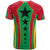 Guinea Bissau T Shirt with Red Green Yellow Stripe Design and Black Star - Wonder Print Shop