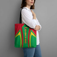 Guinea Bissau Tote Bag with Red Green Yellow Stripe Design and Black Star - Wonder Print Shop
