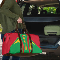 Guinea Bissau Travel Bag with Red Green Yellow Stripe Design and Black Star - Wonder Print Shop