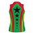 Guinea Bissau Women Sleeveless Polo Shirt with Red Green Yellow Stripe Design and Black Star - Wonder Print Shop