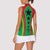 Guinea Bissau Women Sleeveless Polo Shirt with Red Green Yellow Stripe Design and Black Star - Wonder Print Shop
