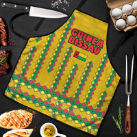Guinea Bissau Apron with Yellow Tribal Geometric Design and National Flag - Wonder Print Shop
