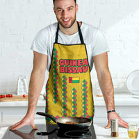 Guinea Bissau Apron with Yellow Tribal Geometric Design and National Flag - Wonder Print Shop