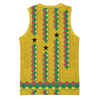 Guinea Bissau Basketball Jersey with Yellow Tribal Geometric Design and National Flag - Wonder Print Shop