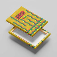 Guinea Bissau Canvas Wall Art with Yellow Tribal Geometric Design and National Flag - Wonder Print Shop