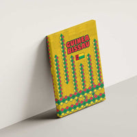 Guinea Bissau Canvas Wall Art with Yellow Tribal Geometric Design and National Flag - Wonder Print Shop