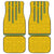 Guinea Bissau Car Mats with Yellow Tribal Geometric Design and National Flag - Wonder Print Shop