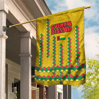Guinea Bissau Garden Flag with Yellow Tribal Geometric Design and National Flag - Wonder Print Shop