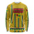 Guinea Bissau Long Sleeve Shirt with Yellow Tribal Geometric Design and National Flag - Wonder Print Shop