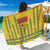 Guinea Bissau Sarong with Yellow Tribal Geometric Design and National Flag - Wonder Print Shop