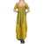 Guinea Bissau Summer Maxi Dress with Yellow Tribal Geometric Design and National Flag - Wonder Print Shop