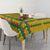 Guinea Bissau Tablecloth with Yellow Tribal Geometric Design and National Flag - Wonder Print Shop
