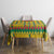 Guinea Bissau Tablecloth with Yellow Tribal Geometric Design and National Flag - Wonder Print Shop