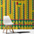 Guinea Bissau Window Curtain with Yellow Tribal Geometric Design and National Flag - Wonder Print Shop