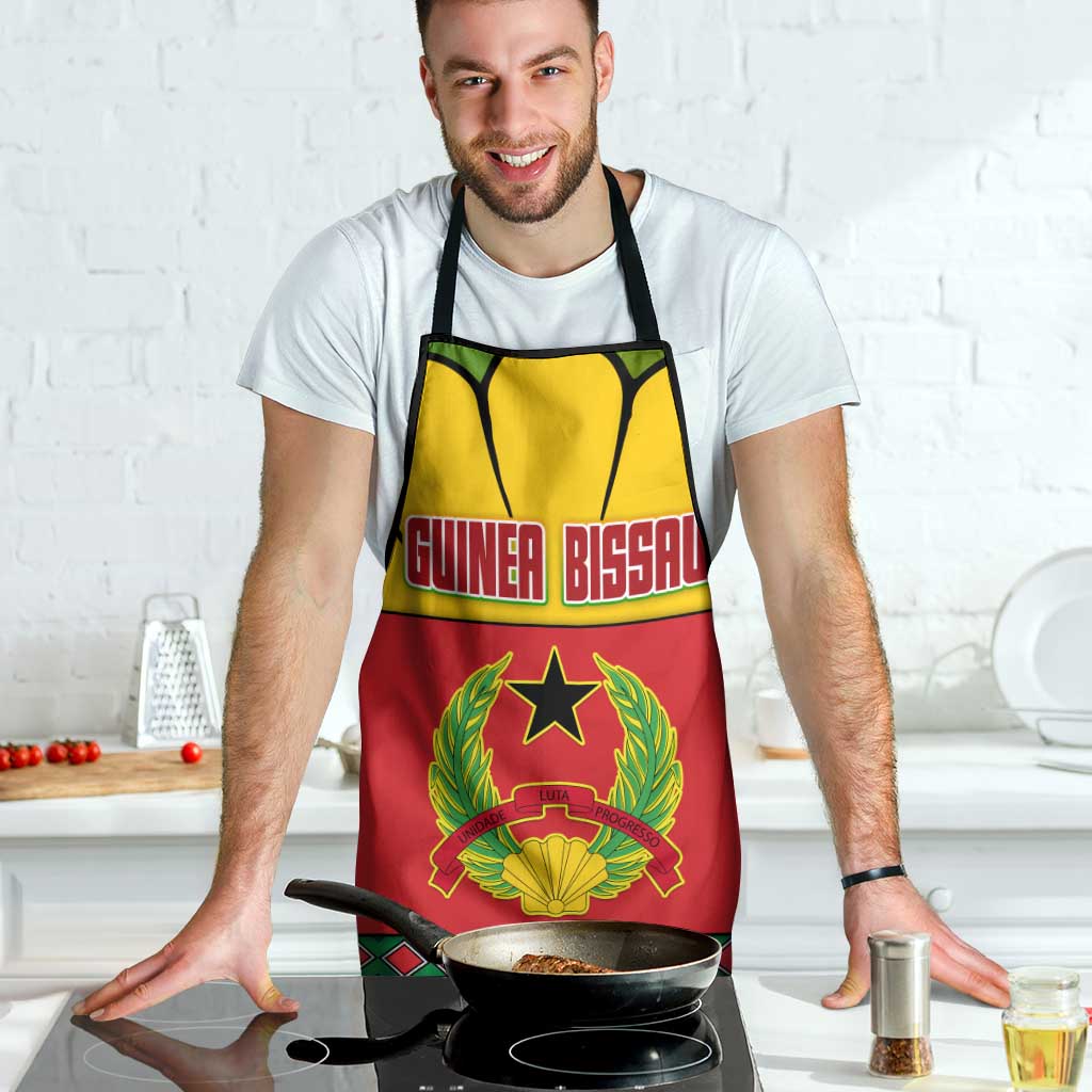 Guinea Bissau Apron with Red Yellow Green Geometric Design - Wonder Print Shop