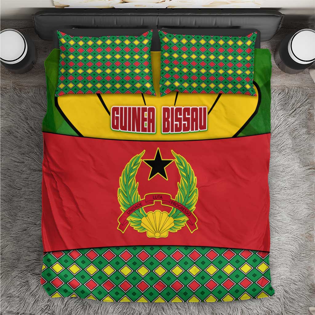 Guinea Bissau Bedding Set with Red Yellow Green Geometric Design - Wonder Print Shop