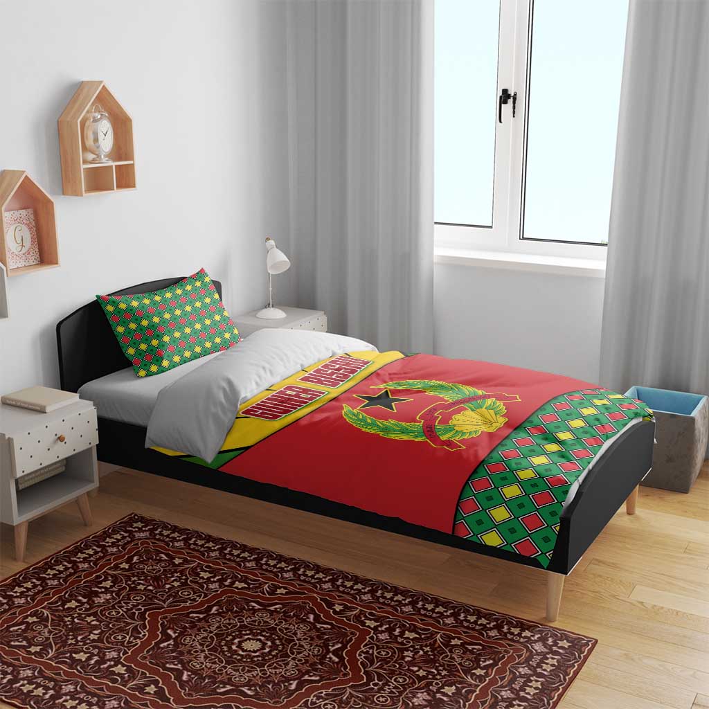 Guinea Bissau Bedding Set with Red Yellow Green Geometric Design - Wonder Print Shop