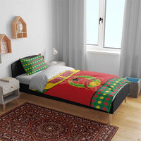 Guinea Bissau Bedding Set with Red Yellow Green Geometric Design - Wonder Print Shop