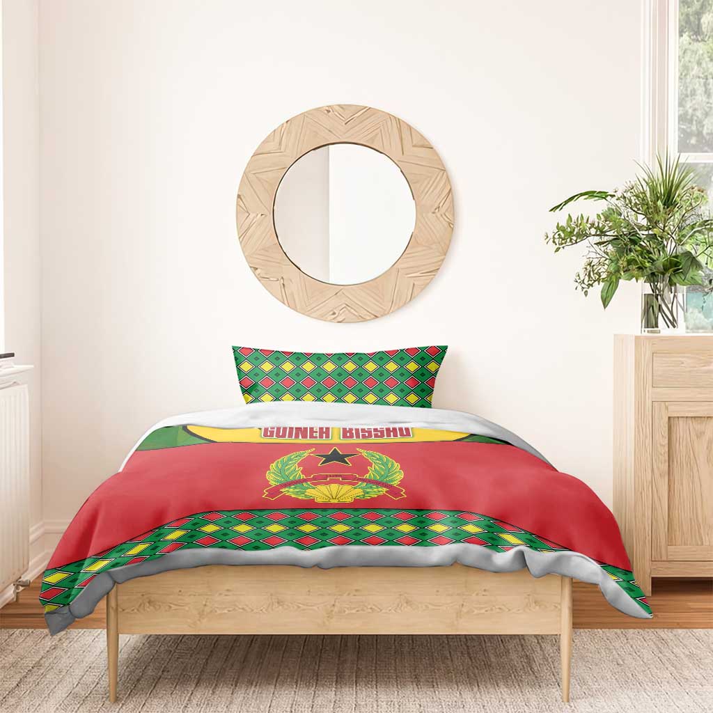 Guinea Bissau Bedding Set with Red Yellow Green Geometric Design - Wonder Print Shop