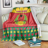 Guinea Bissau Blanket with Red Yellow Green Geometric Design - Wonder Print Shop