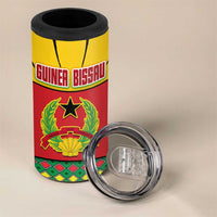 Guinea Bissau 4 in 1 Can Cooler Tumbler with Red Yellow Green Geometric Design - Wonder Print Shop