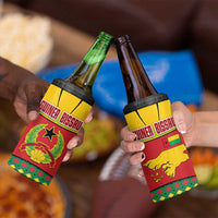 Guinea Bissau 4 in 1 Can Cooler Tumbler with Red Yellow Green Geometric Design - Wonder Print Shop